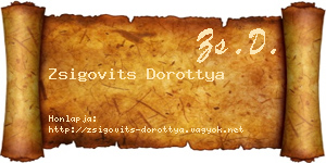 Zsigovits Dorottya névjegykártya